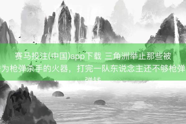 赛马投注(中国)app下载 三角洲举止那些被誉为枪弹杀手的火器，打完一队东说念主还不够枪弹钱