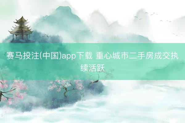 赛马投注(中国)app下载 重心城市二手房成交执续活跃