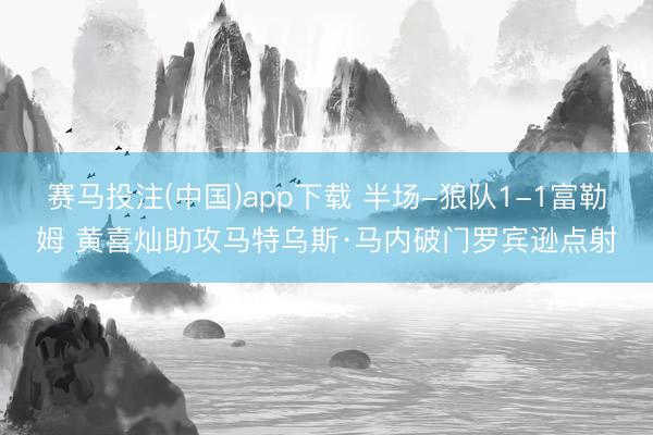 赛马投注(中国)app下载 半场-狼队1-1富勒姆 黄喜灿助攻马特乌斯·马内破门罗宾逊点射