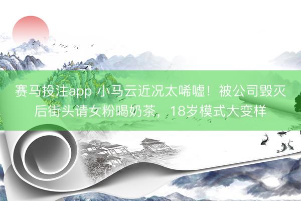 赛马投注app 小马云近况太唏嘘！被公司毁灭后街头请女粉喝奶茶，18岁模式大变样