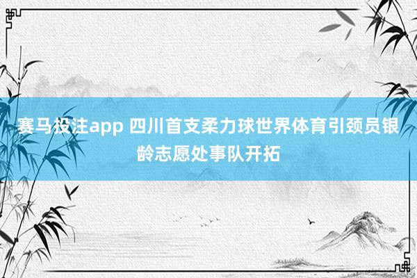 赛马投注app 四川首支柔力球世界体育引颈员银龄志愿处事队开拓